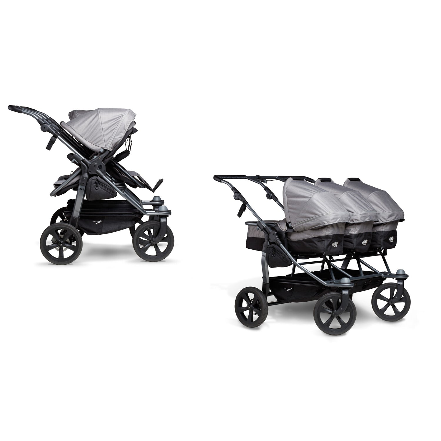 tfk double stroller Trio grau TFK