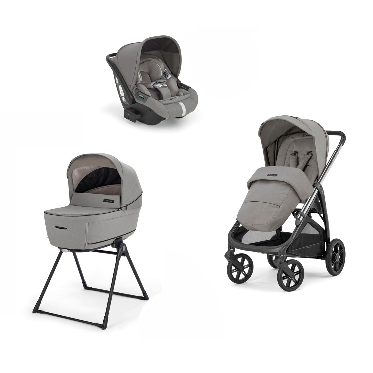 Inglesina Trio Aptica Darwin Recline - Sistema Quattro PLATINUM GREY