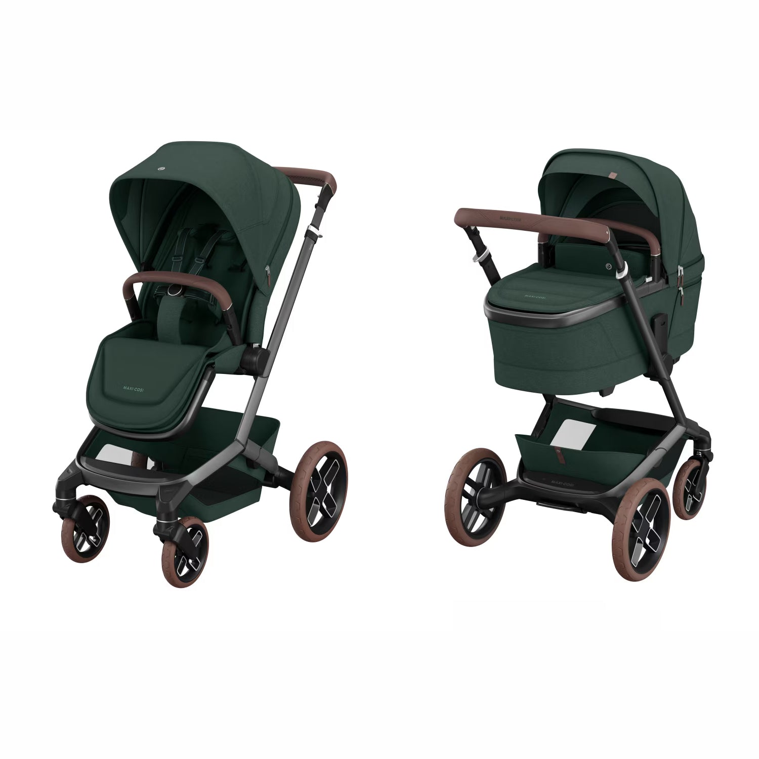 fame maxi cosi Duo Fame + carrycot Twillic Green Maxi Cosi