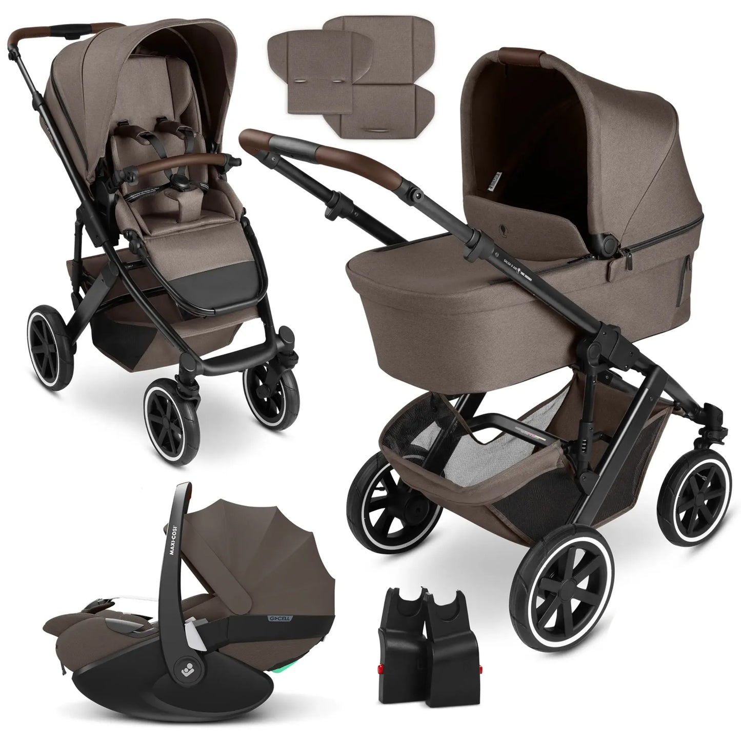 ABC Design Salsa 5 Air 3-in-1 with Maxi-Cosi Infant Car Seat Nature