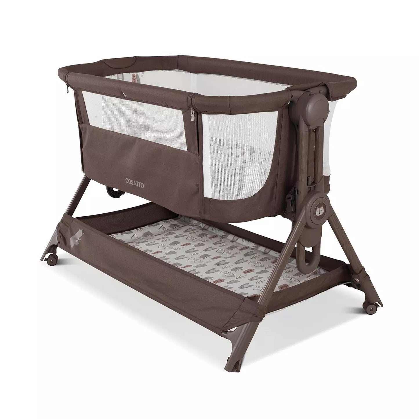 Cosatto Close to Me Folding Bedside Crib BEAR HUG