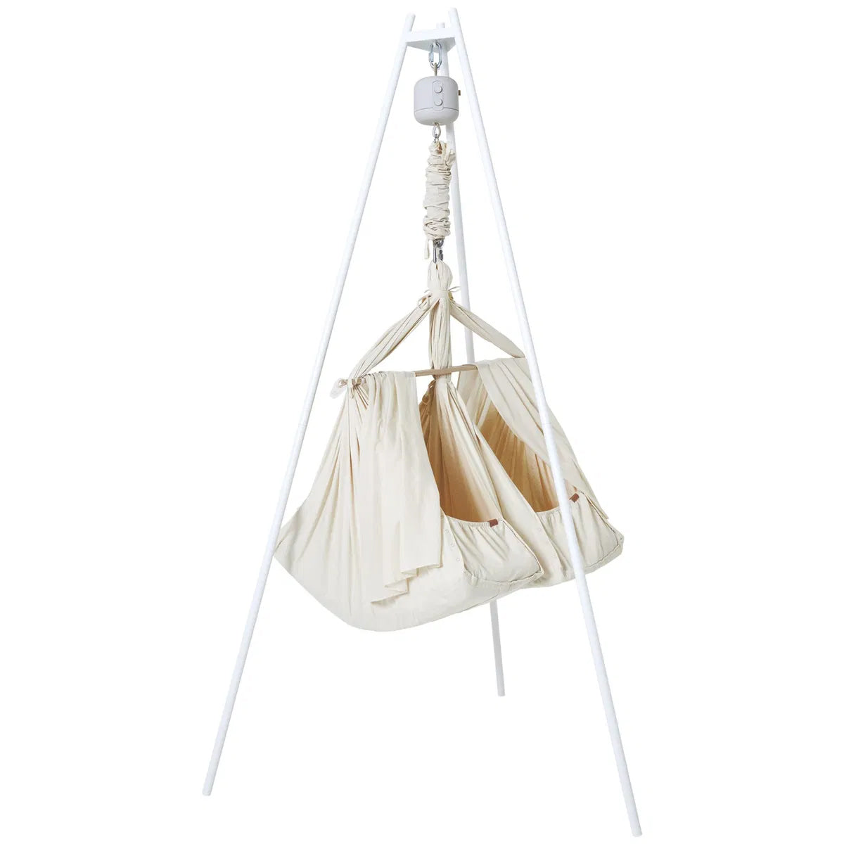 Membantu Premium Twin Cradle for Twins with Stand and Motor 100001368 Nature