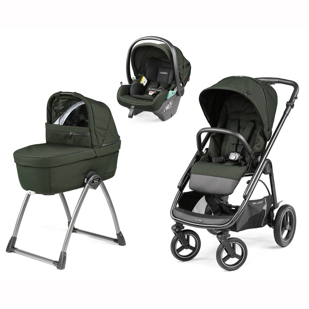 Trio Veloce TC + Culla Belvedere + Primo Viaggio Lounge GREEN Peg-Perego