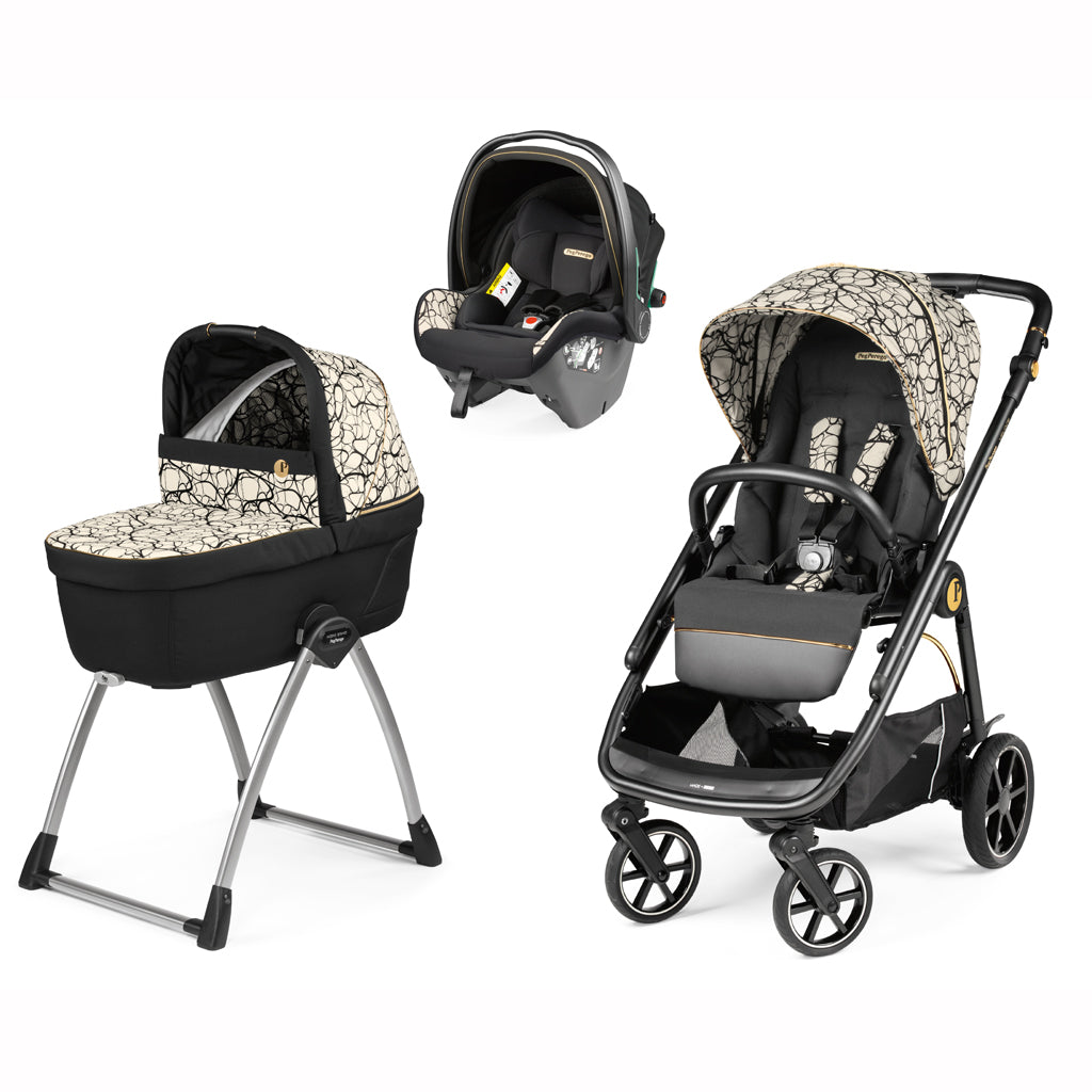 Trio Veloce + Culla Belvedere + Primo Viaggio SLK GRAPHIC GOLD Peg-Perego