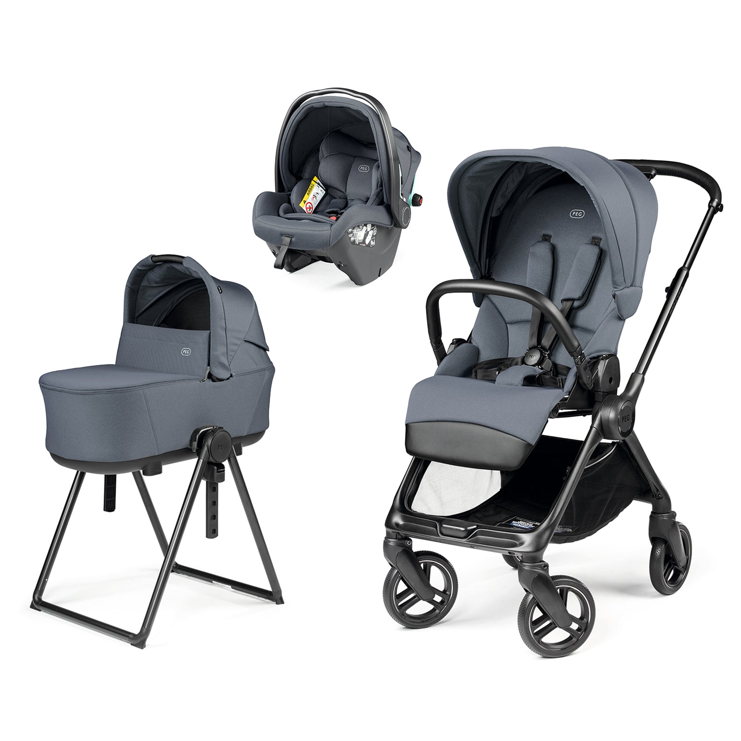 Peg Perego 3 in 1 Switch + Culla Flex + Primo Viaggio SLK NORDIC BLUE