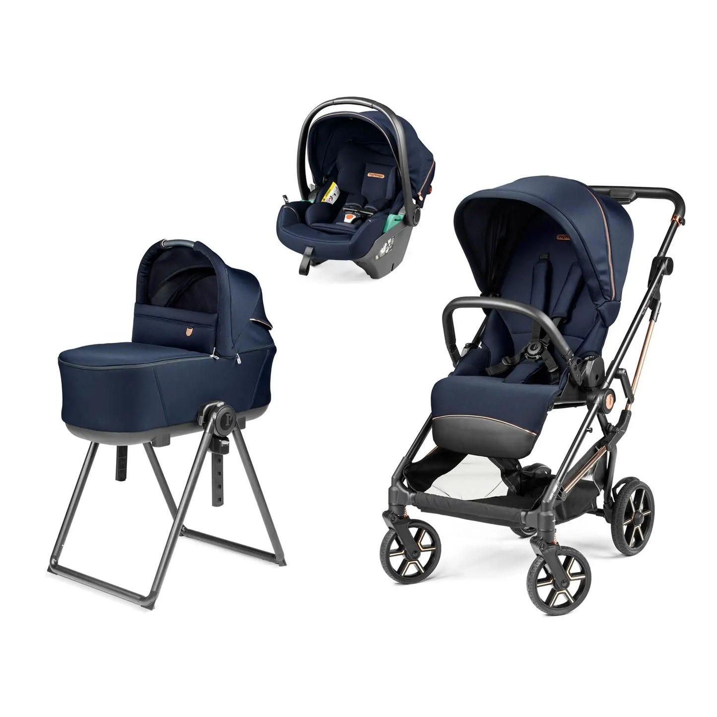 Peg Perego 3 in 1 Vivace + Culla Flex + Primo Viaggio Lounge BLUE SHINE