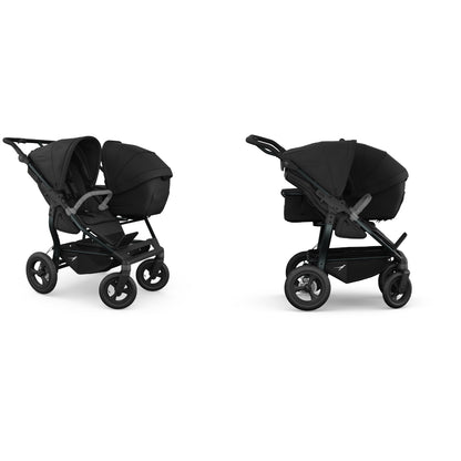 TFK Duo double stroller with pneumatic tyres Black