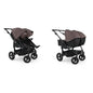 TFK Duo double stroller with pneumatic tyres Brown