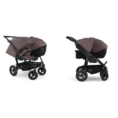 TFK Duo double stroller with pneumatic tyres Brown