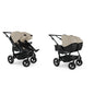TFK Duo double stroller with pneumatic tyres Sand